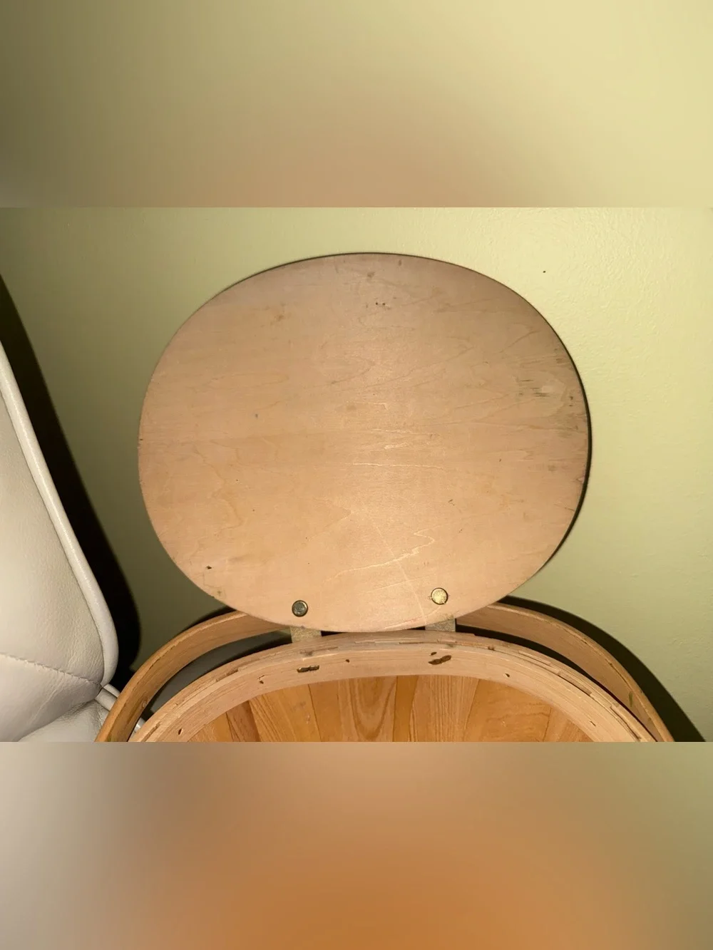 Basket with Scenic Covered Bridge painted on lid
